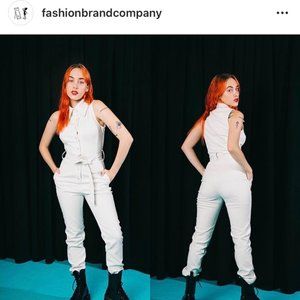 Fashion Brand Company Director Jumpsuit - SOLID BLACK - XL